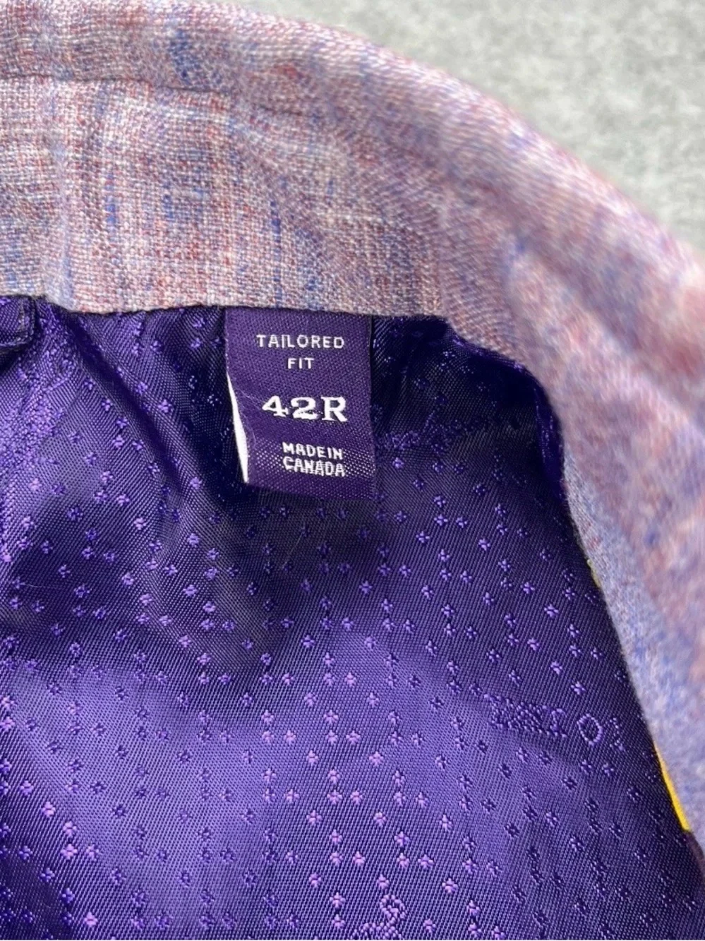 Robert Graham 42R Lavender 100% Linen Sport Coat Blazer Made In Canada NWT